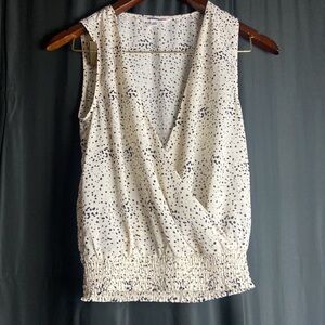 BB Dakota Sleeveless Polka Dot Blouse